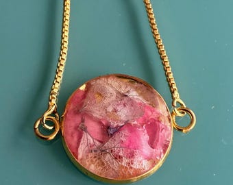 Custom Bracelet with Your Flowers - Real Flower Jewelry, Preserved Floral Bracelet, Personalized Gift