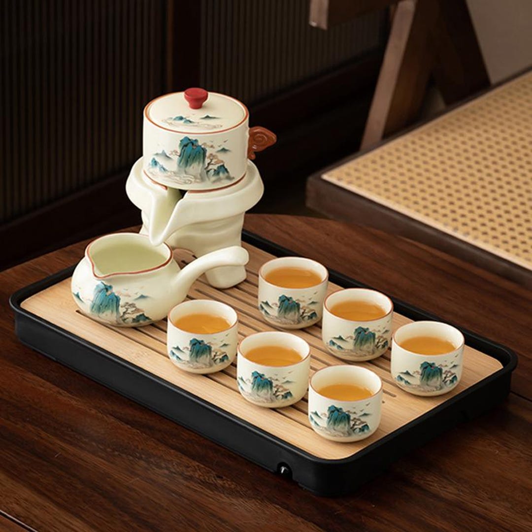 Handmade Ceramic Automatic Tea Set | Ceramic Tea Infuser | Ceramic Kung ...