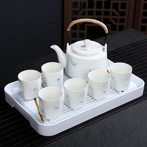 Keramische theepot met handvat | Theepot met filter | Kungfu-theeset | Theeceremonieset | Afternoon Tea Set | Moederdagcadeau