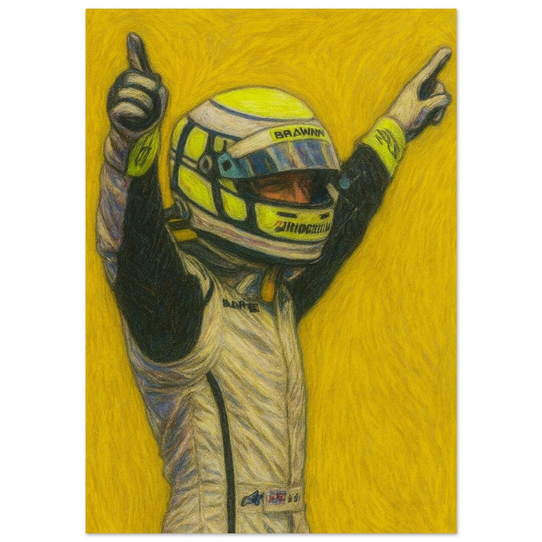 Jenson Button F1 Wall Art Print | Artist Impression Racing Poster ...