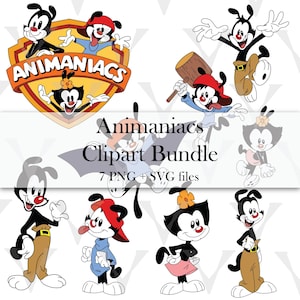 Clipart Bundle Digital PNG SVG Cartoon Stickers Cricut Cut Files Sublimation Download