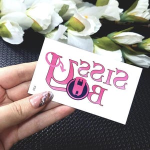 2 Pack Sissy Tattoos for Men – Gay Bi Adult Temporary Tattoo – Feminine Sissy Boy Style
