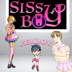 2x Sissy Boy Temporary Tattoos – Sexy Gay Bi Adult Tattoo Sticker – Feminine Sissie Design