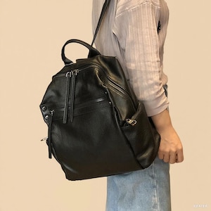 Women Genuine Leather Backpack, Leather Rucksack, Full Grain Leather Backpack Purse, Travel Backpack, School Backpack, Gifts for women
