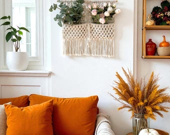 Macrame Wall Hanging: Boho Farmhouse Decor with Cotton Rope