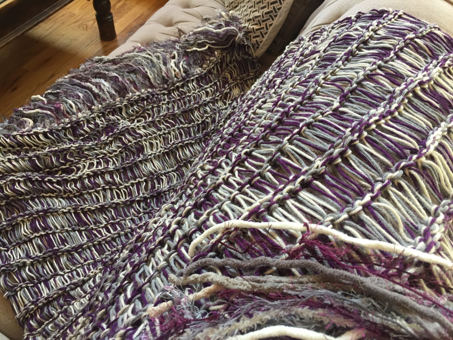 Deep Purple Blanket Purple Throw Blanket Dark Purple Home Etsy