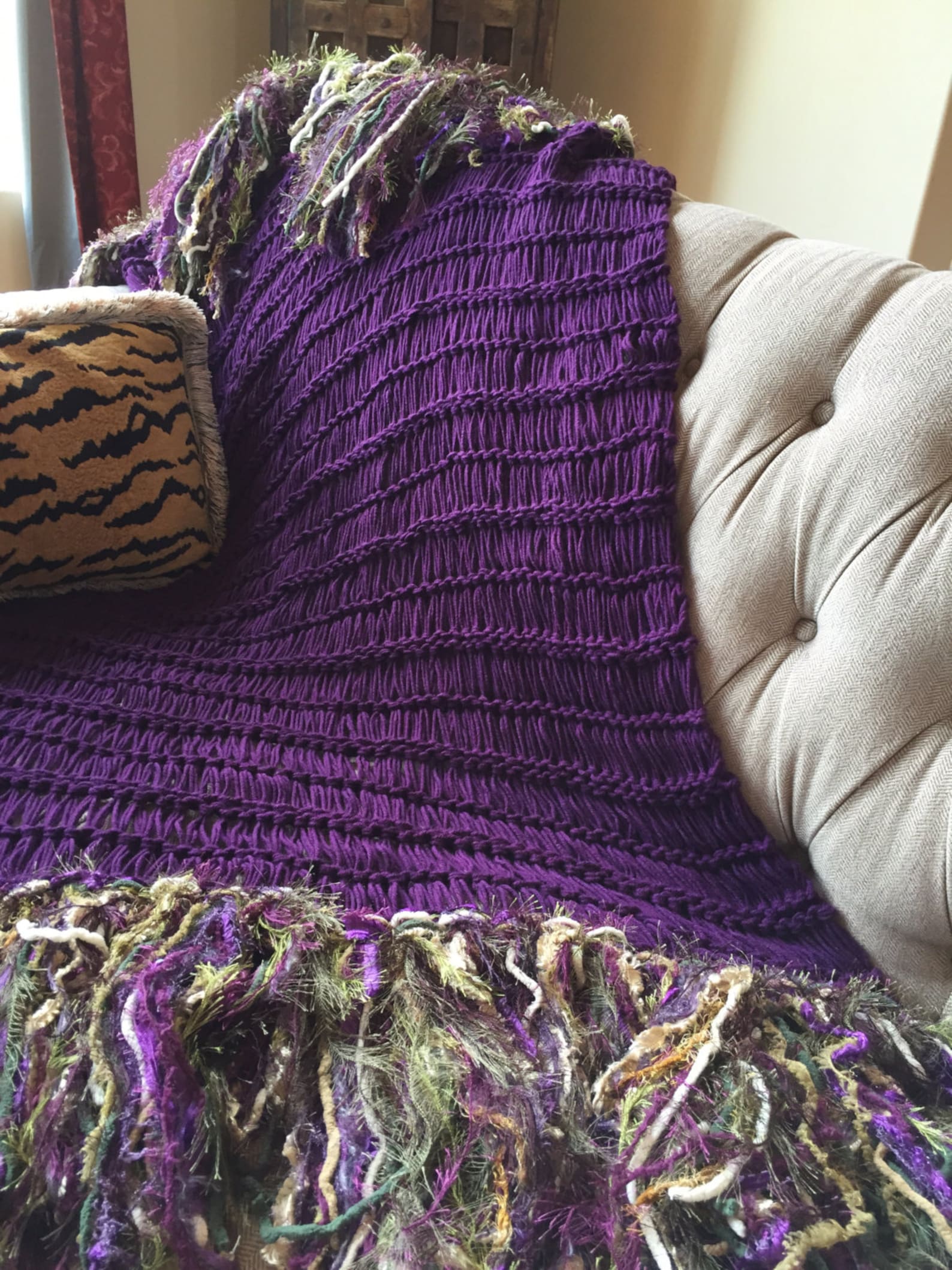 Deep Purple Blanket Purple Throw Blanket Dark Purple Home Etsy