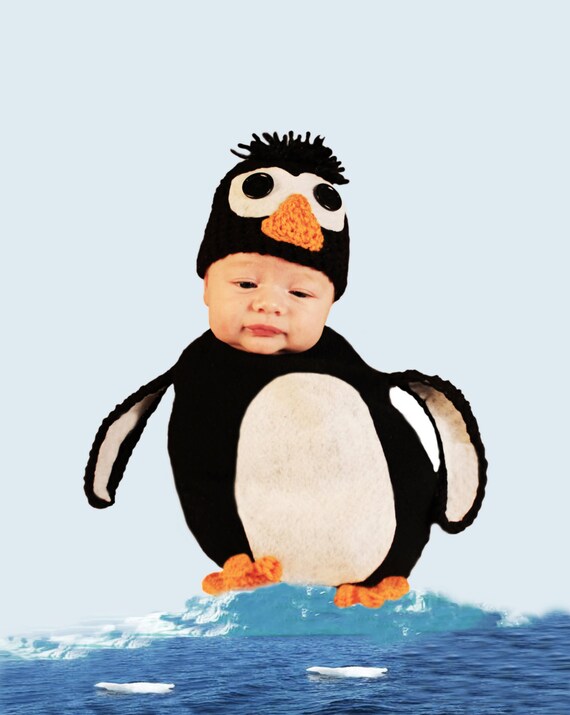 Newborn Baby Penguin Cocoon And Hat Set Crochet Newborn Etsy Newborn Baby Penguin Cocoon And Hat Set Crochet Newborn Etsy