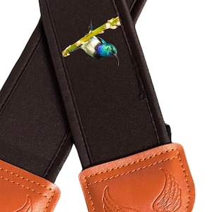 Premium Neopren-Kamera- und Fernglasgurte - White Bellied Sunbird