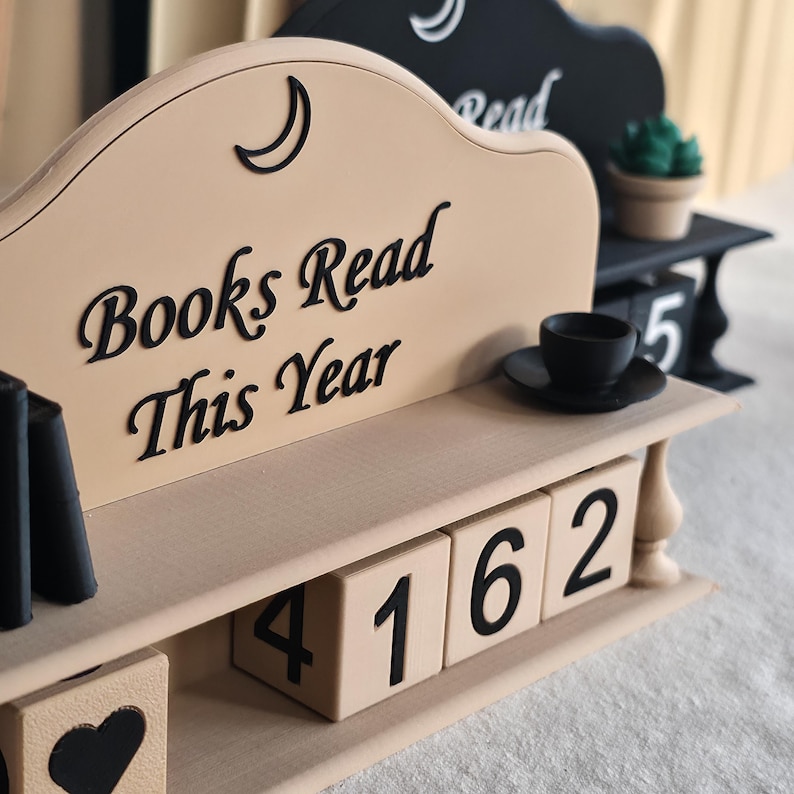 Book Counter - 3D Printed Reading Tracker - Books Read This Year image 8