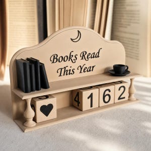Contatore di libri - Tracker di lettura stampato in 3D - Libri letti quest'anno