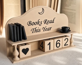 Book Counter - 3D Printed Reading Tracker - Books Read This Year