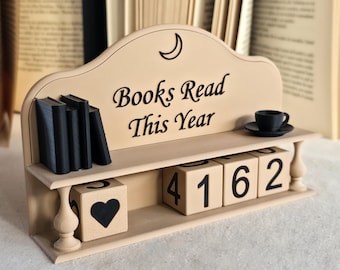 Book Counter - 3D Printed Reading Tracker - Books Read This Year
