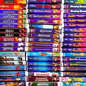 Disney Movies VHS Lot, Animated Classics, Pixar, Black Diamond, Masterpiece Collection, Clamshells ALWAYS UPDATING