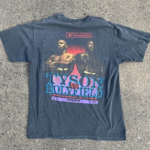 1996 Tyson vs Holyfield Fight T-Shirt: Authentic Boxing Memorabilia