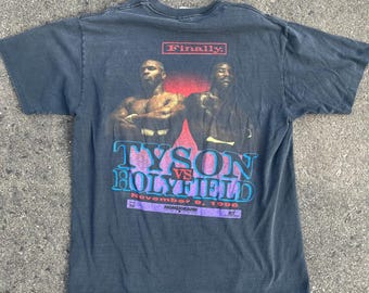 Vintage 1997 Holyfield Vs Tyson 2 MGM Grand Single Stitch Boxing