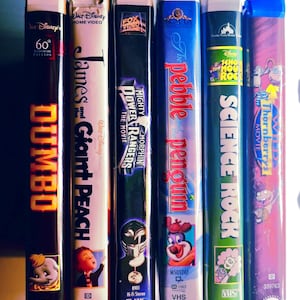 Vintage VHS Movie Collection: Disney, Power Rangers, Schoolhouse Rock