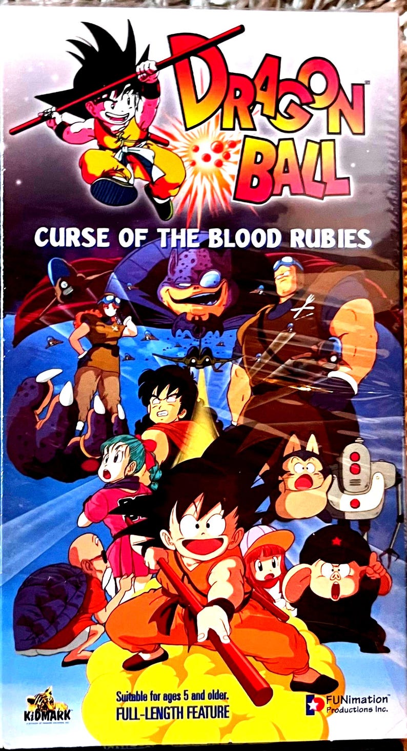 Dragon Ball Z VHS Tape Collection, Frieza Saga, Anime Movies, GT DB Curse Blood Rubie