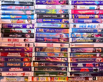 Disney Animation VHS Lot, Nickelodeon, Ghibli, Pixar, and More Nostalgic Video Tapes - Black Diamond, Masterpiece Collection ALWAYS UPDATING