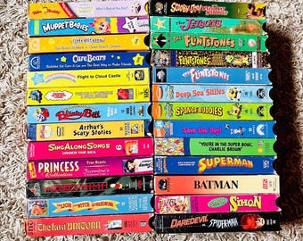 Nostalgic Kid's VHS Lot - Disney, Nickelodeon, Nick Jr, Last Unicorn, Secret of NIMH, Care Bears, My Little Pony, SpongeBob and More!