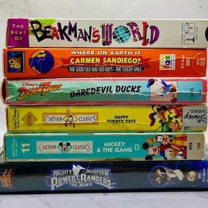90s Kids VHS Movie: Carmen San Diego, Beakman’s World, Mickey Mouse