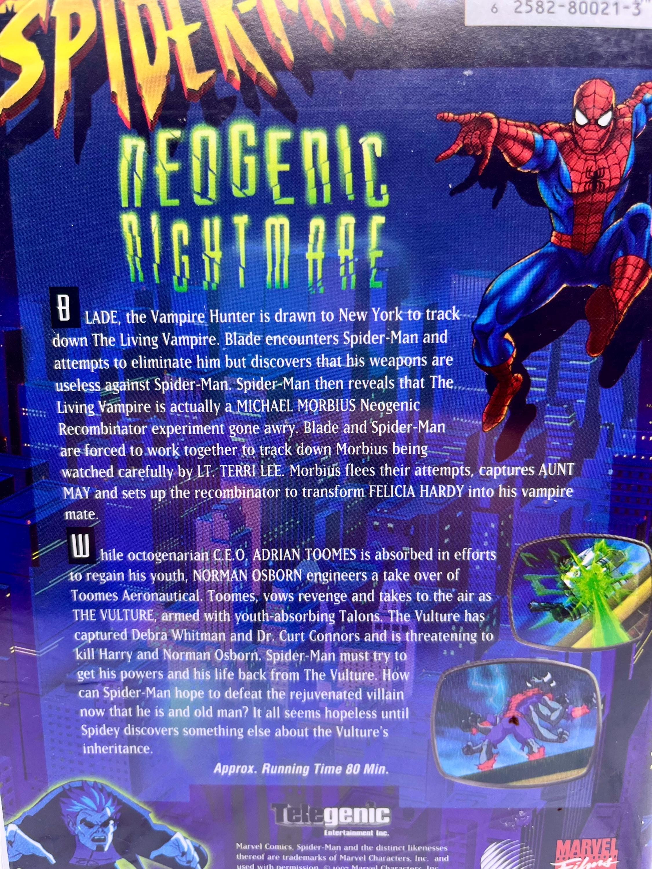 SPIDER-MAN Neogenic Nightmare VHS Movie (1997) Marvel Films Rare