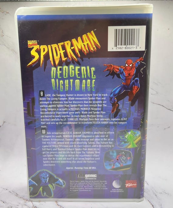 SPIDER-MAN Neogenic Nightmare VHS Movie (1997) Marvel Films Rare