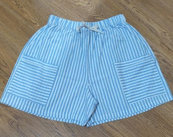 Pantalones cortos de algodón a rayas para niños / Pantalones suaves y transpirables de verano para niños pequeños, conjunto de juego para niños
