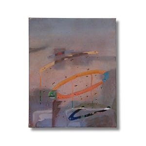 Original One Off Oil Painting | Hand painted unique art piece – Traffic Light Over Dusk Street | Decorative Wall Painting | Only 1 Available