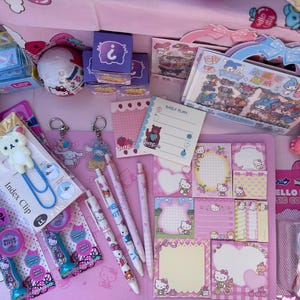 Kawaii Japan, Mega Gift Bundle Box for Kids, Cute Bag, HK Cinna Roll, Melody, PomPom Character, Stationary, Plushies,