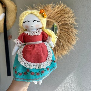 Waldorf Inspired Linen Doll – Handmade Soft Toy