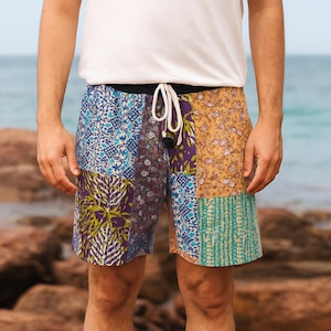 Kantha Pants Patchwork Shorts Old vintage handmade Beach Shorts Boho pants Kantha pant Beach Wear Night Wear Unisex Shorts Comfort fit Daily