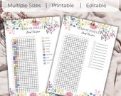 Year in Pixels Mood Tracker Printable Journal Template - Canva PDF A5 US Letter