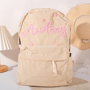 Kleinkind Rucksack | Personalisierte Cord mit Individueller Stickerei | Langlebig