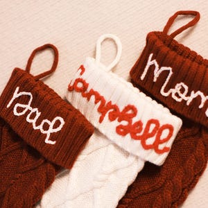 Personalized Embroidered Christmas Stocking: Custom Family Name Holiday Decor