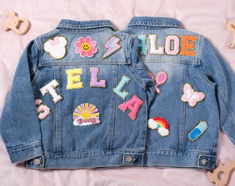 Personalisierte Baby-Jeans-Jacke | Geschenk für Geburtstag, Dusche oder Fotoshooting