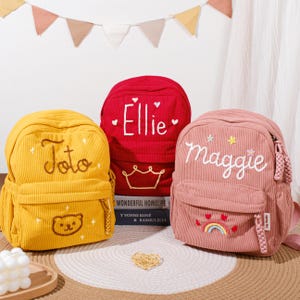Embroidered Name Toddler Backpack: Personalized Kids Bookbag