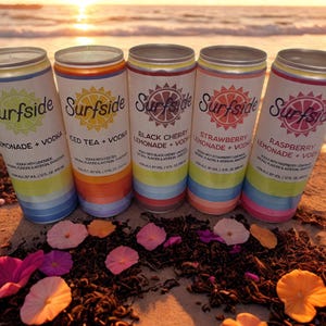 Surfside-Inspired Soy Wax Can Candle | Lemonade Vodka Candle | Beachy Summer Candle
