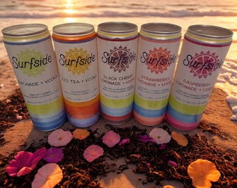 Surfside-Inspired Soy Wax Can Candle | Lemonade Vodka Candle | Beachy Summer Candle