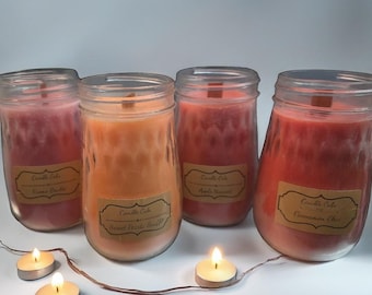 Soy Wax Mason Jar Candles 16 oz.