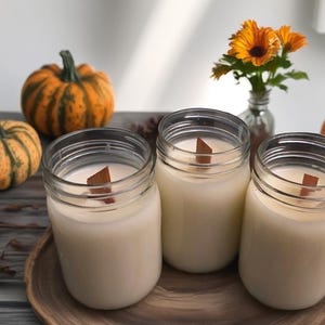 Soy Wax Mason Jar Candles 12 oz.