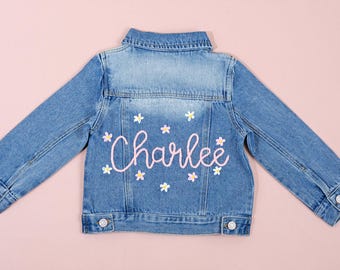 Tiny Trendsetter Jacket – Embroidered Name on Baby Denim