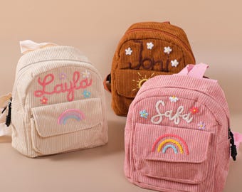 Personalisierter Kinderrucksack: Bestickte Namenstasche, Kindergartentasche, Geschenk für den Kindergarten