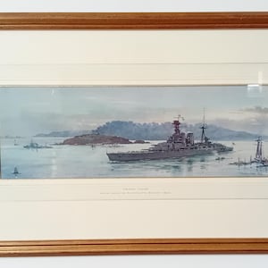 HMS Hood in Plymouth Sound, 1920