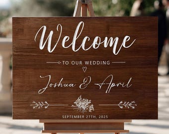Wedding Welcome Sign, Rustic Wood Wedding Welcome Sign, Farmhouse Wedding Sign, Country Wedding Welcome Sign, Wooden Wedding Decor Sign