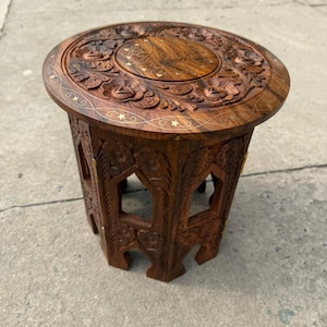 Sheesham wood brass inlay indian furniture - Etsy 日本