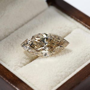 1,60 CTW Marquise geslepen moissaniet 6 x 12 mm, champagnekleur VVS1 losse laboratoriumdiamant, groothandel moissaniet-edelsteen voor ring
