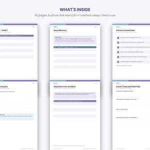 Printbaar slaapdagboek voor slapeloosheid | CBT-I slaaptracker | Logboek voor slaaprestrictie, -efficiëntie en stimuluscontrole | Printen + iPad afbeelding 3