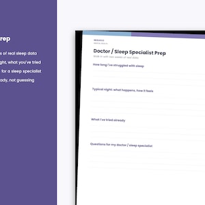 Printbaar slaapdagboek voor slapeloosheid | CBT-I slaaptracker | Logboek voor slaaprestrictie, -efficiëntie en stimuluscontrole | Printen + iPad afbeelding 7