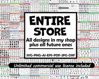 Entire Shop Bundle SVG, Cute Animals SVG, svg cute designs, Mega svg Bundle PNG dxf eps ai pdf jpg, Flash Tattoos, cricut, Kawaii svg